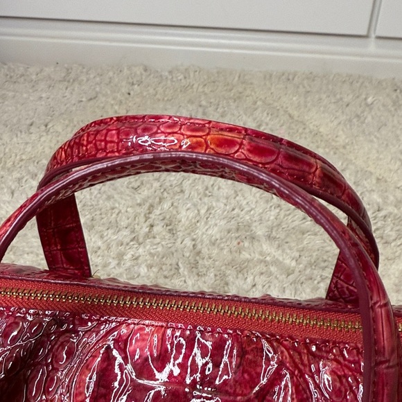 🛢️Brahmin Red Claire Melbourne Barrel Bag - Picture 8 of 13